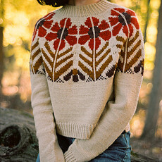 Magpie Knits MAGPIE KNITS Winter Blooms Ladderback Jacquard