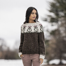 Magpie Knits MAGPIE KNITS Winter Blooms Ladderback Jacquard