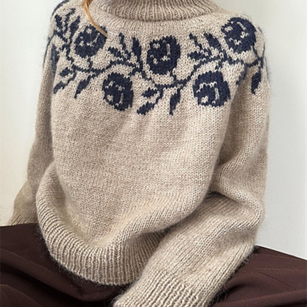 Magpie Knits MAGPIE KNITS Winter Blooms Ladderback Jacquard