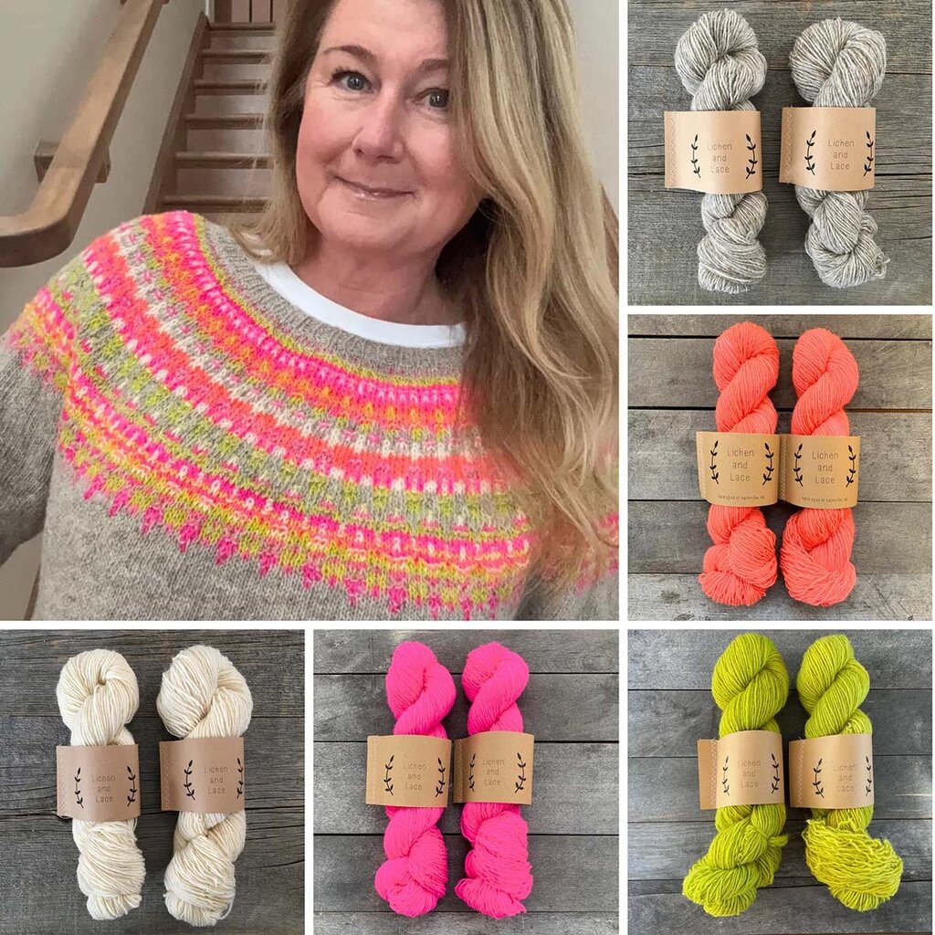 Lichen and Lace LICHEN AND LACE Knitting Kits: Bright Lunenburg 35-42
