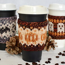 Magpie Knits Magpie Knits Pumpkin Spice Latte Doodle Cup Cozy
