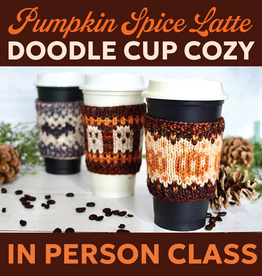Magpie Knits Magpie Knits Pumpkin Spice Latte Doodle Cup Cozy