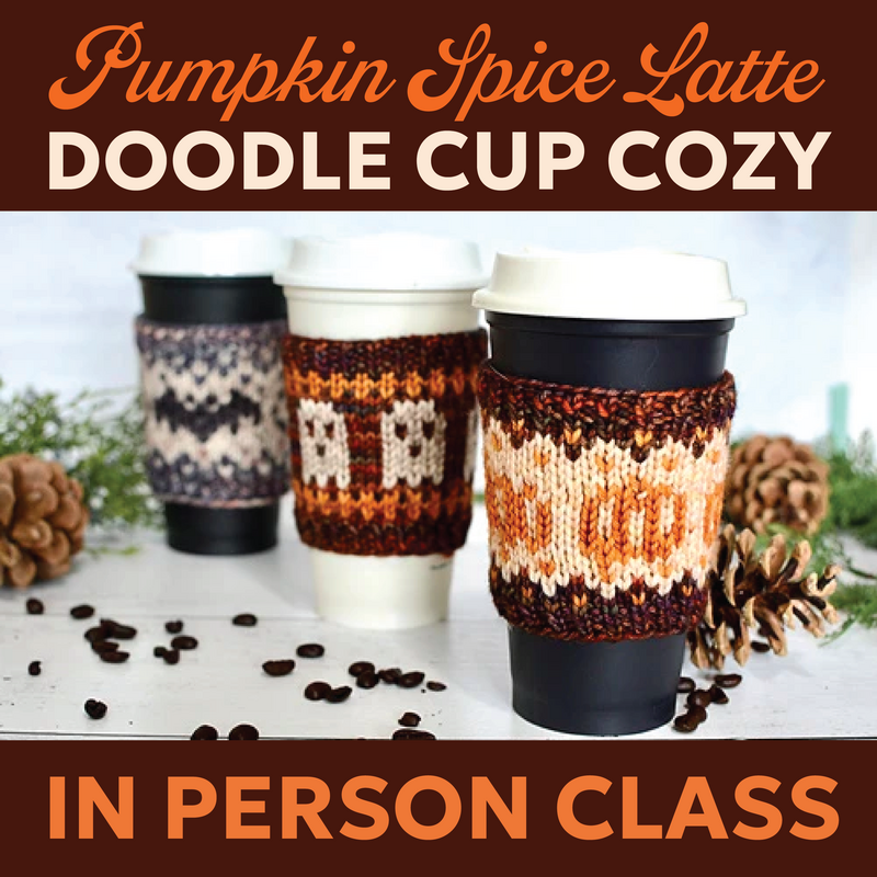 Magpie Knits Magpie Knits Pumpkin Spice Latte Doodle Cup Cozy