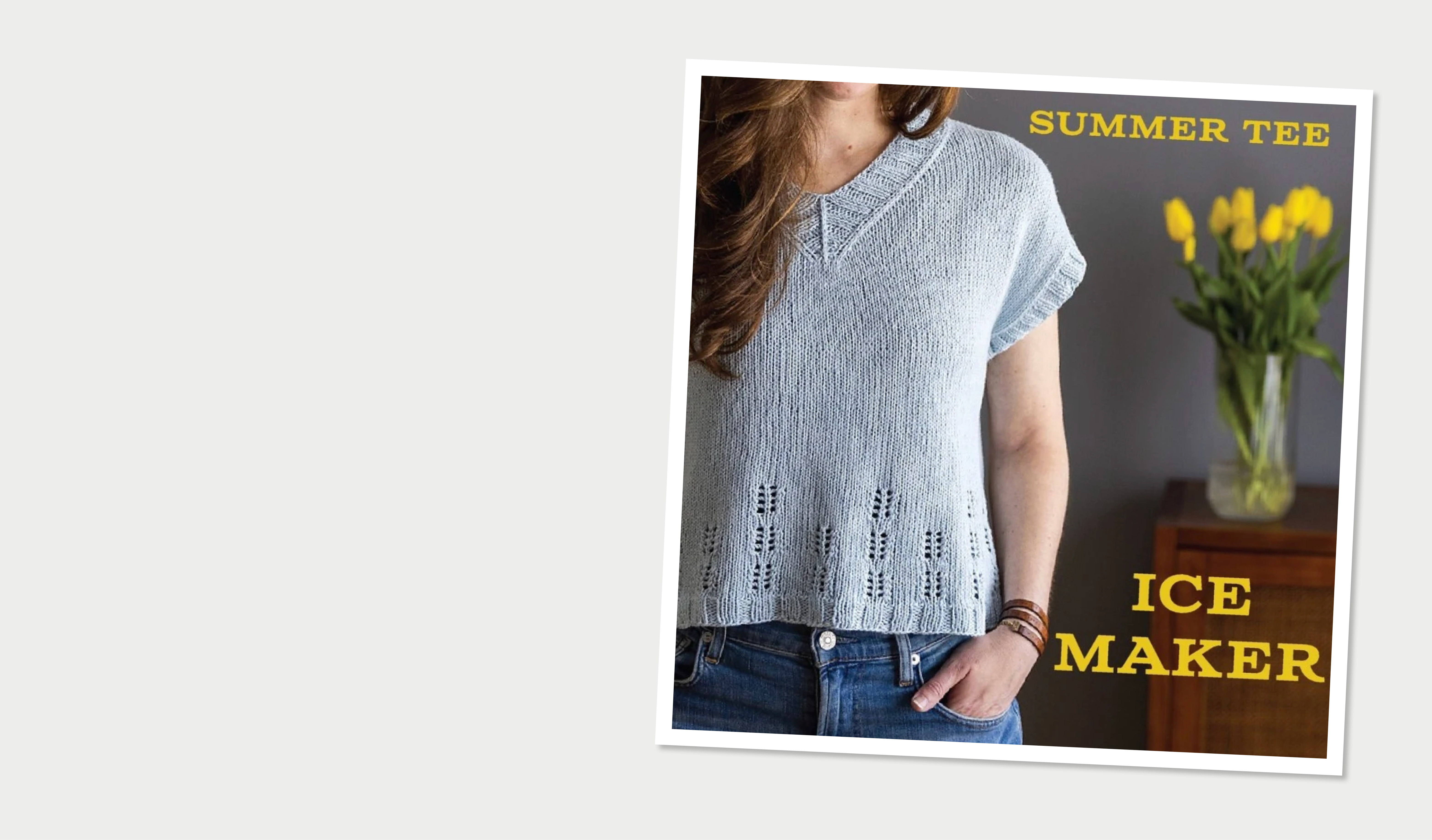 Knit the Ice Maker tee with us! A fresh, modern staple that’s simple, flattering, and already our favorite.