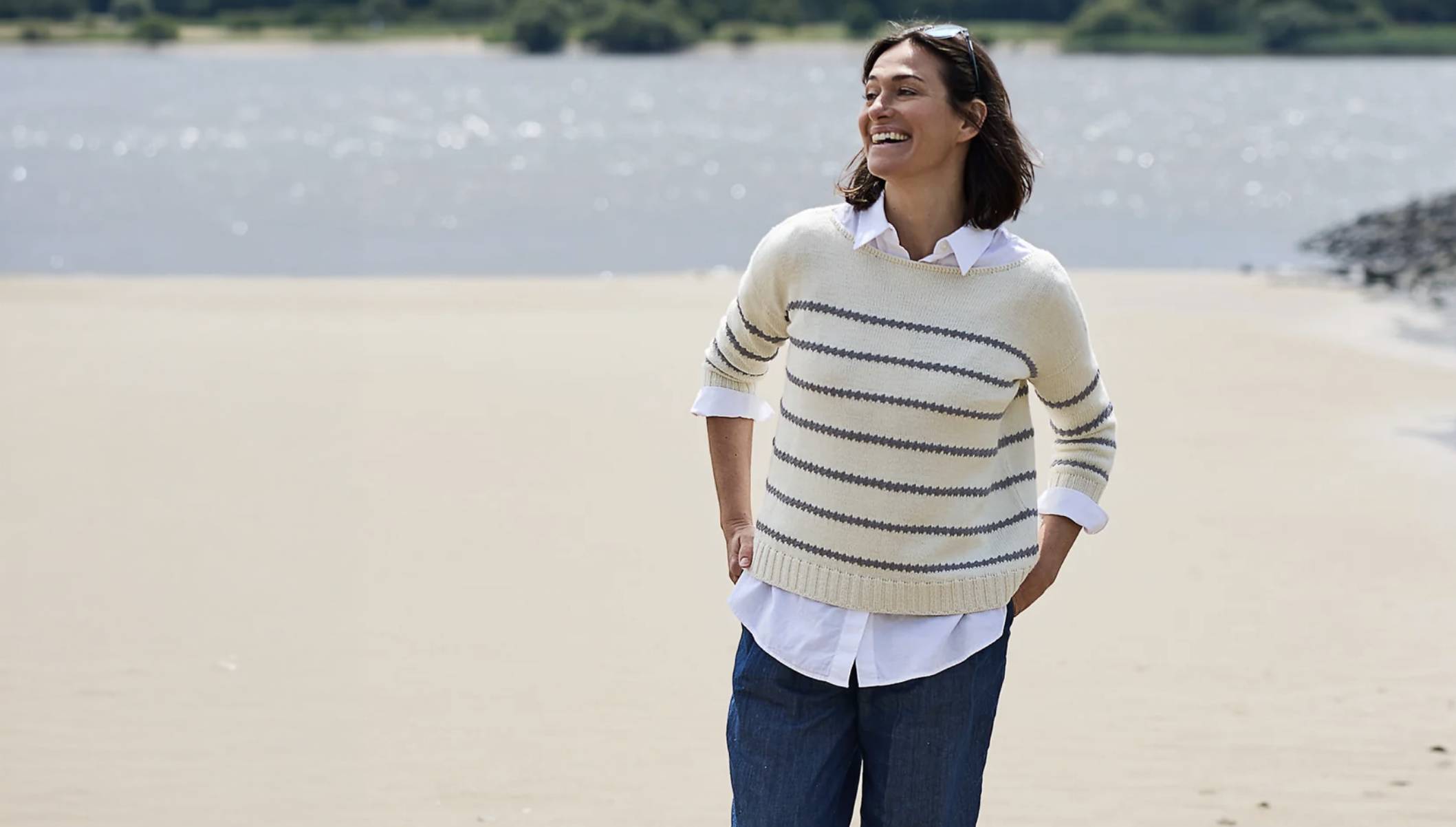 Structured Softness — Cheeky Joy Merino in Pattern Whispering Breeze is Our Favorite New Sweater 