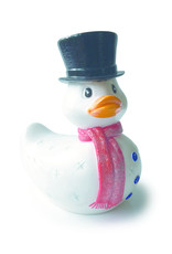 Duckfrost the Snowman Rubber Duck