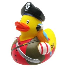 Pirate with Parrot Rubber Duck