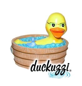 Duckuzzi in a Wooden Jacuzzi Rubber Duck