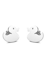 Boucles d'oreilles en forme de canard - argent