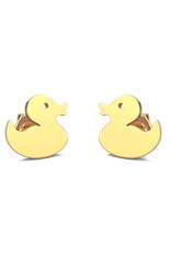 Rubber Duck Earrings - Gold