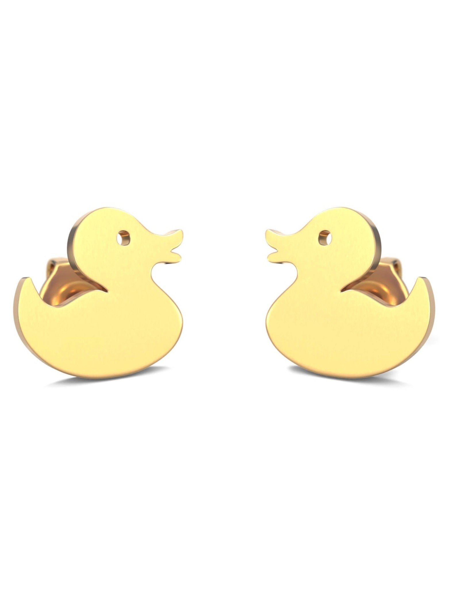 Rubber Duck Hand Painted Wood Stud Earrings ⋆ It's Just So You