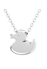 Rubber Duck Pendant & Chain - Silver