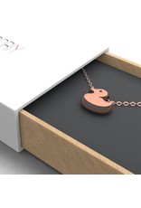 Rubber Duck Pendant & Chain - Rose Gold