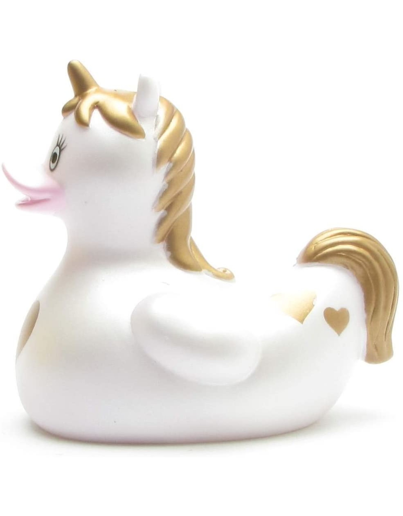 Unicorn Heart Golden Rubber Duck