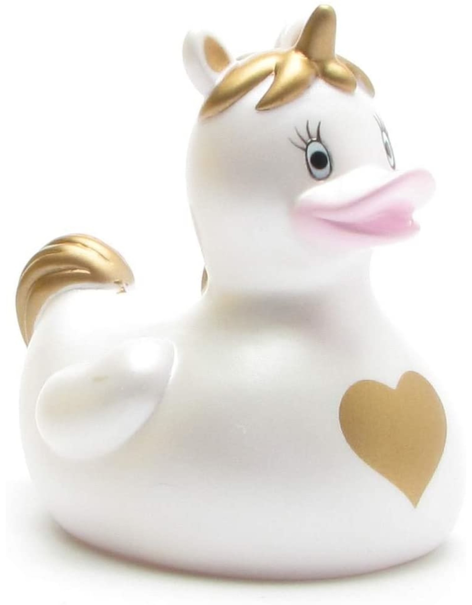 Unicorn Heart Golden Rubber Duck