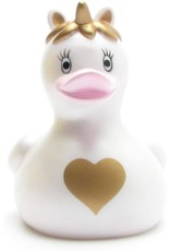 Unicorn Heart Golden Rubber Duck