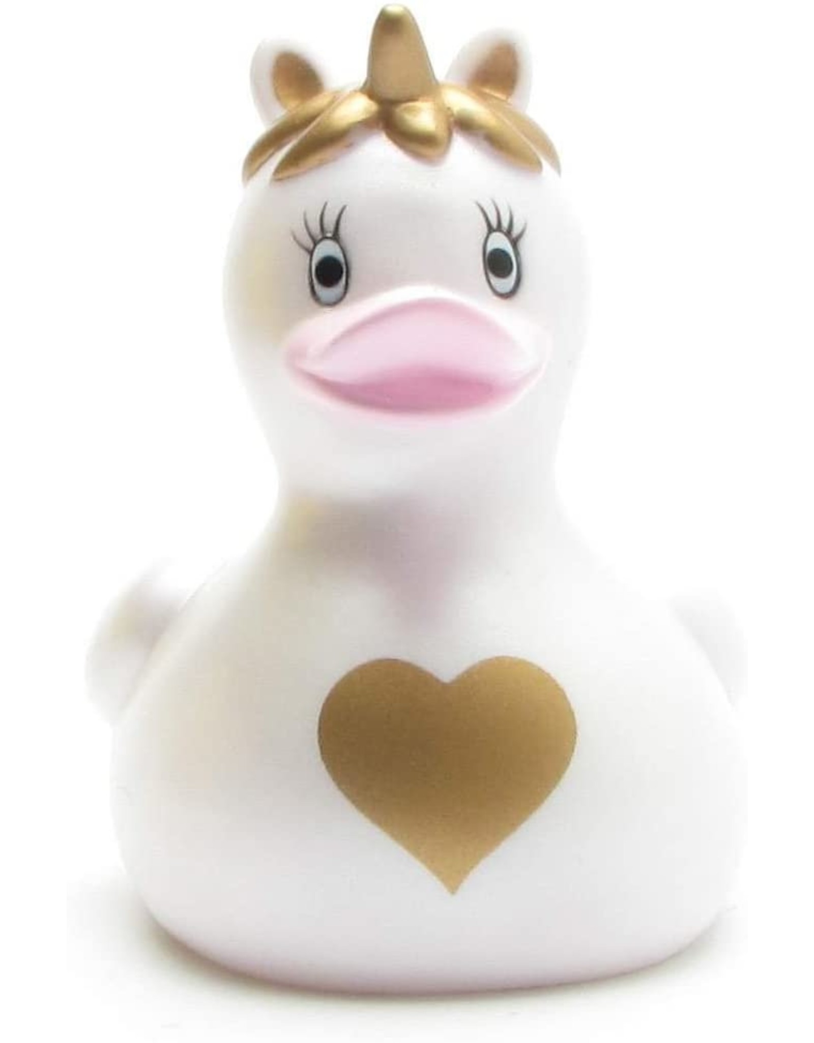 Unicorn Heart Golden Rubber Duck