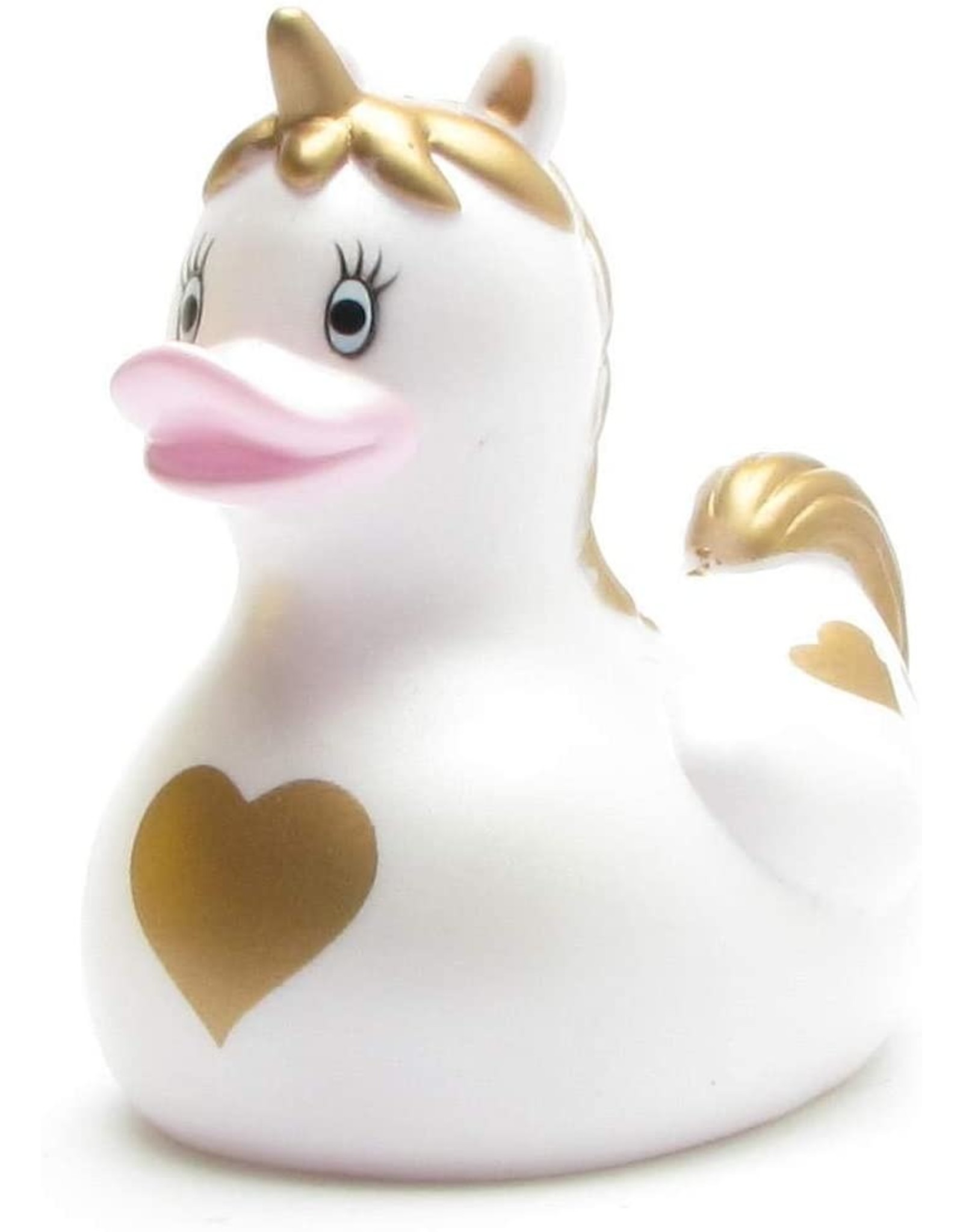 Unicorn Heart Golden Rubber Duck