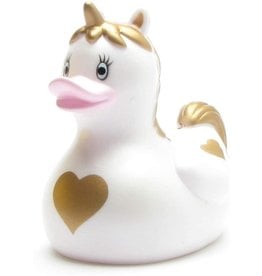 Unicorn Golden Heart Rubber Duck