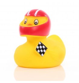 Racecar Driver with Helmet Rubber Duck