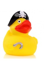 Pirate Rubber Duck with Hook & Skull Hat