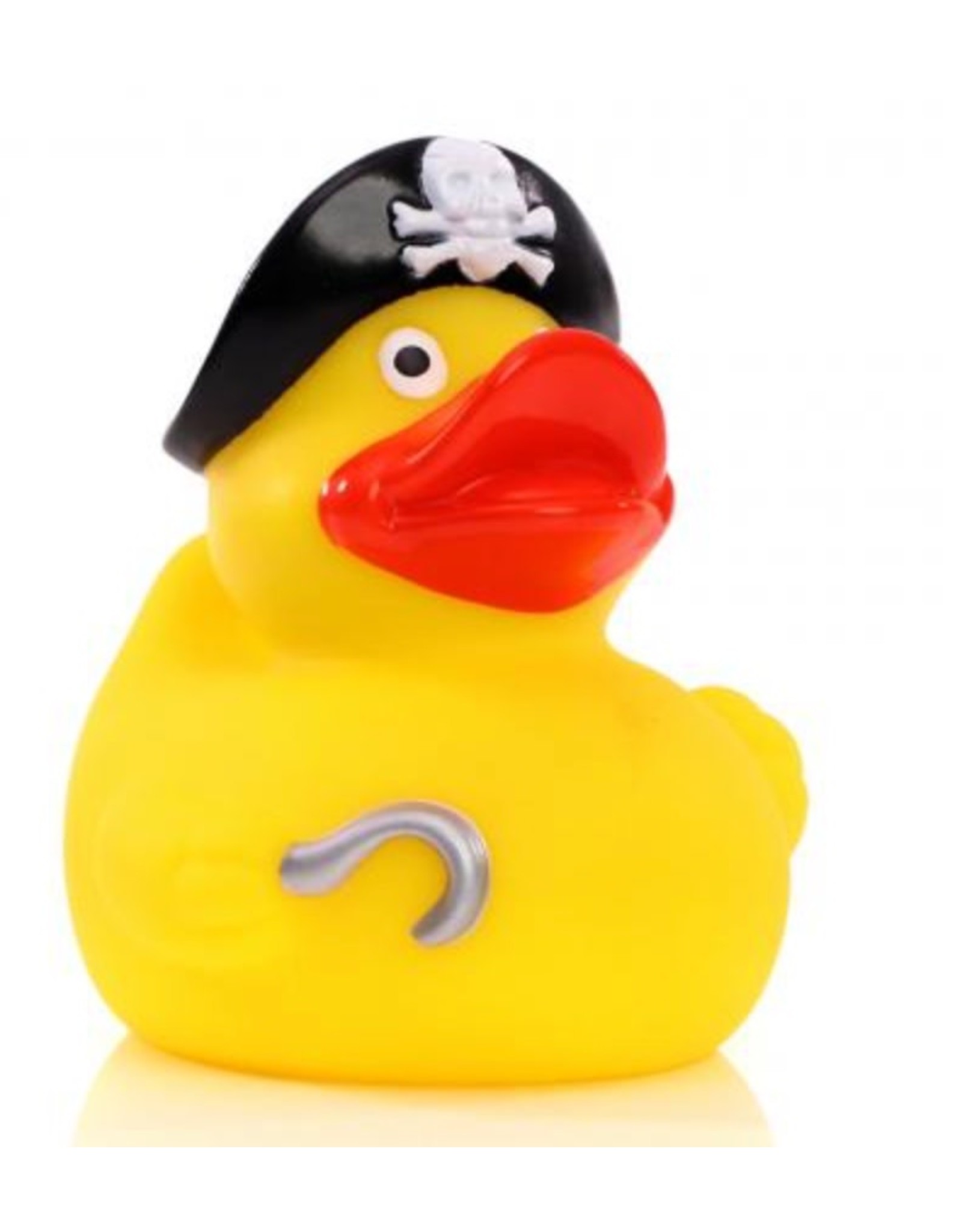 Pirate Rubber Duck with Hook & Skull Hat