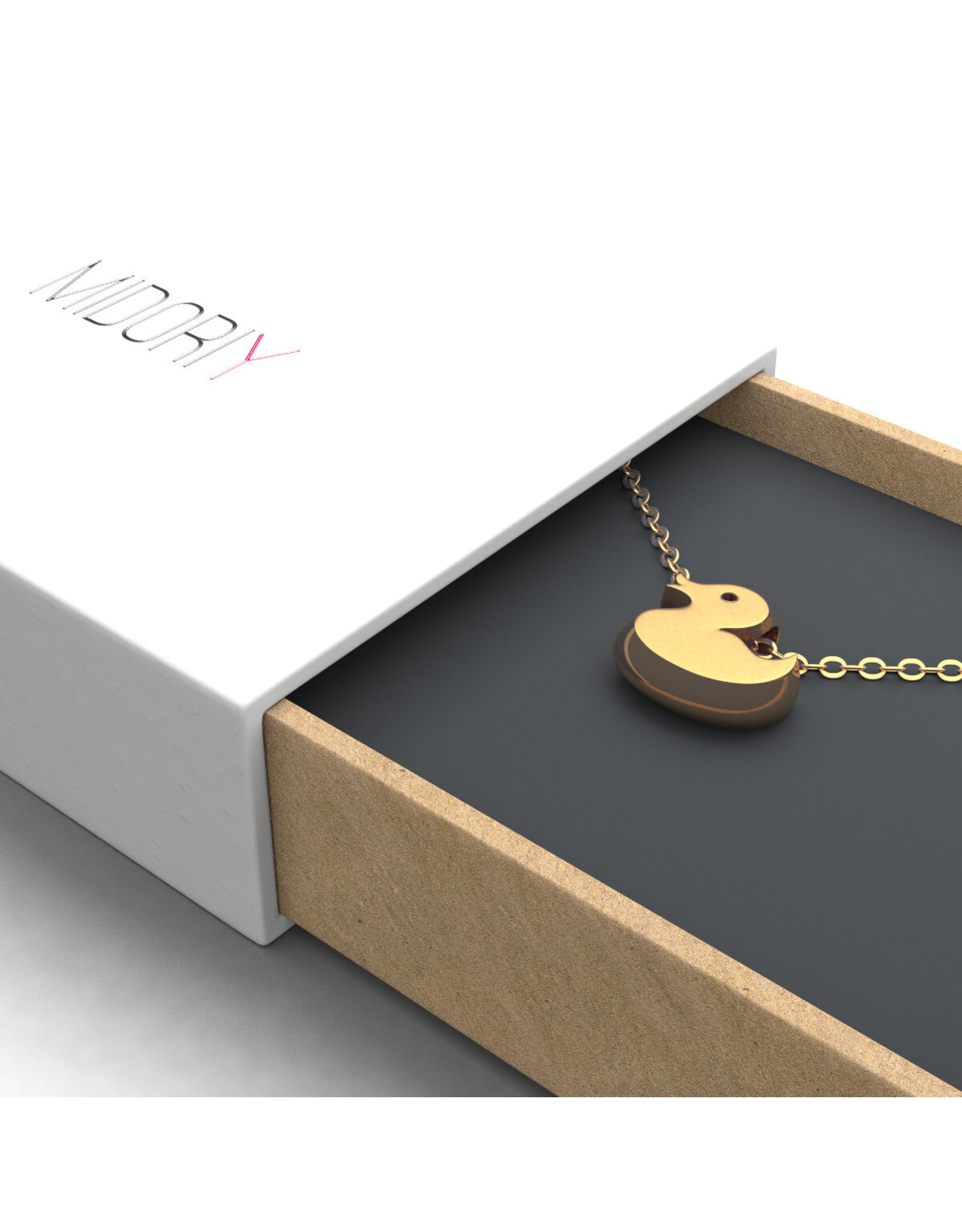 Rubber Duck Pendant & Chain - Gold