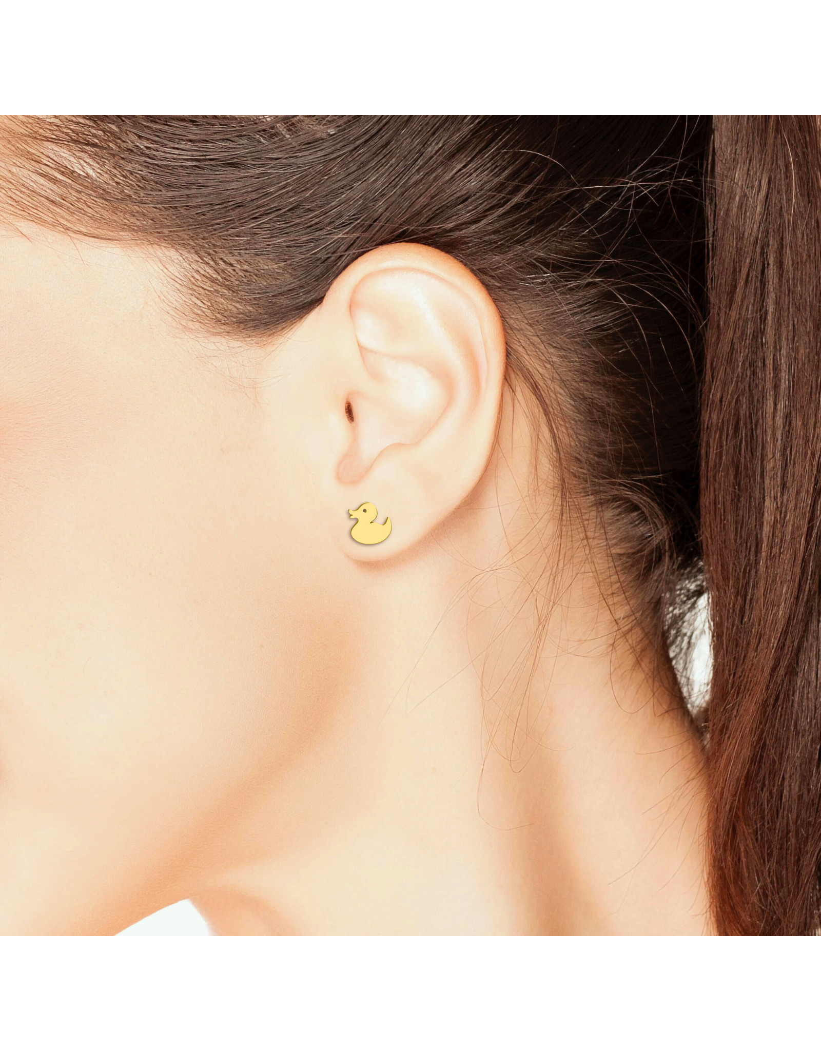 Boucles d'oreilles en forme de canard - or