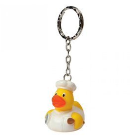 Mini Chef Rubber Duck Keychain