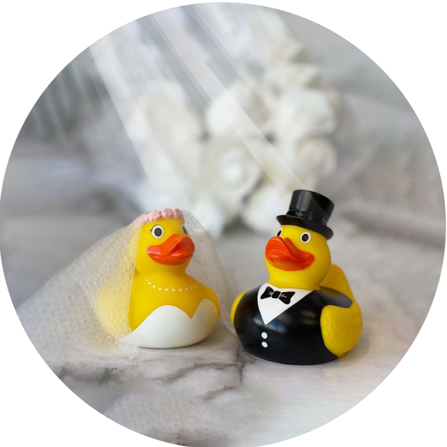 Bride and Groom Wedding Rubber Ducks