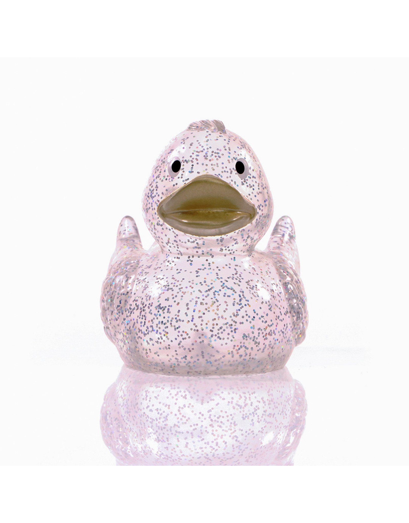 Glitter Rubber Duck with Gold Beak