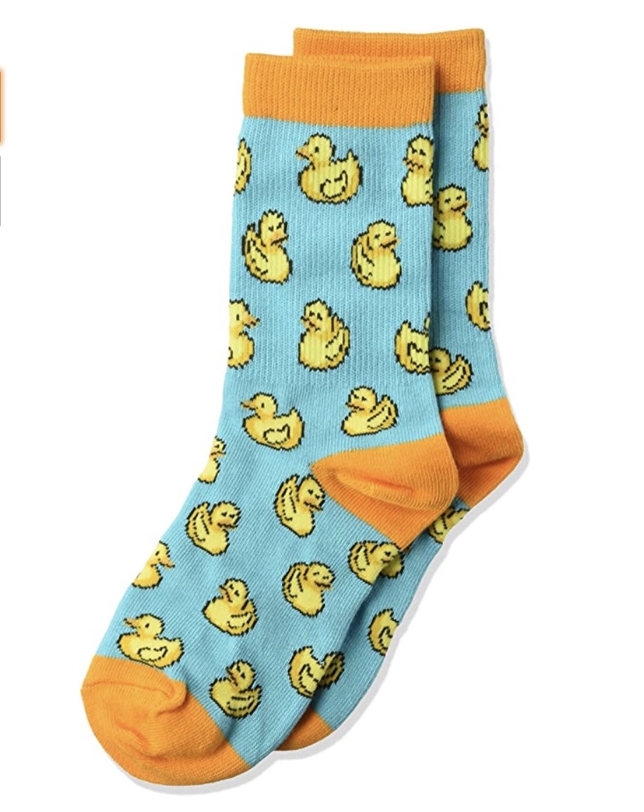 Orange & Blue Duck Socks, Kids Le Petit Duck ShoppeMontreal, Canada