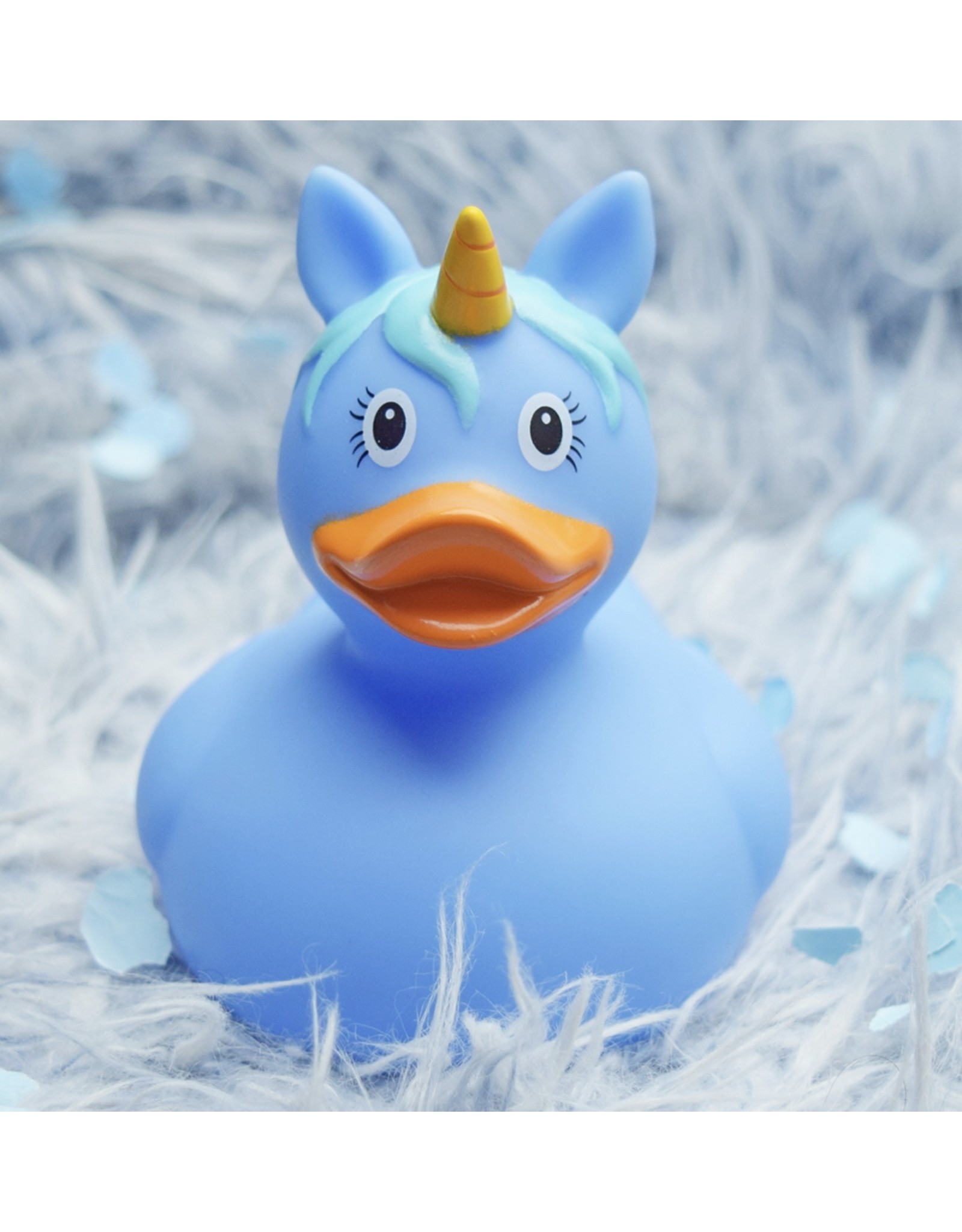 Lilalu Blue Unicorn Rubber Duck