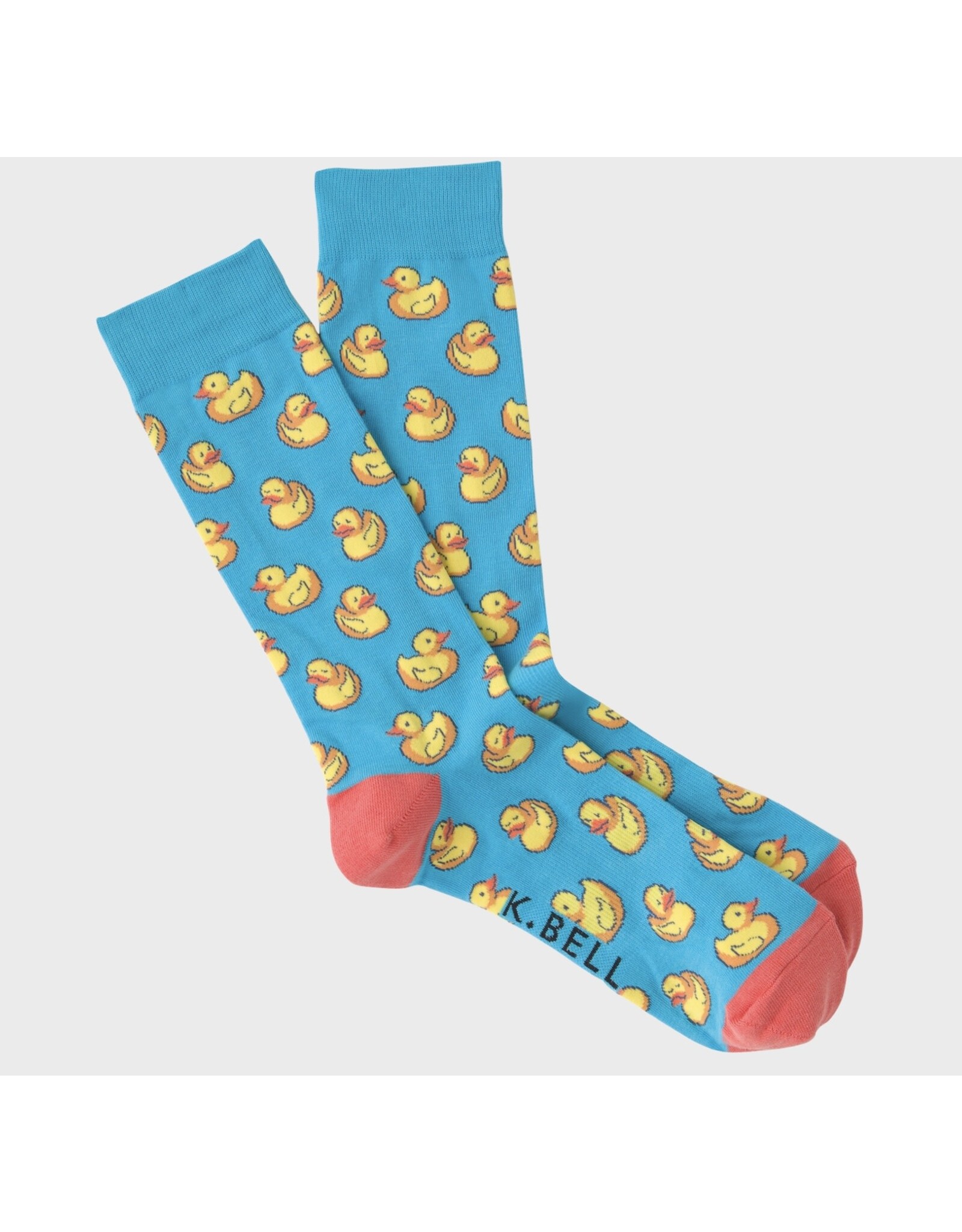Socks, Turquoise with Peach Heel - Mens