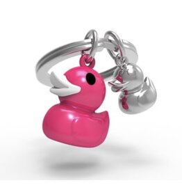 Metalmorphose Porte-clés Canard Rose