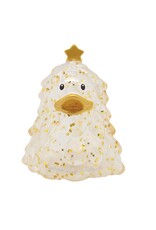 Lilalu Gold Glitter Christmas Tree Rubber Duck