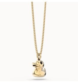 Chocli Collier plaqué or au design canard 3D