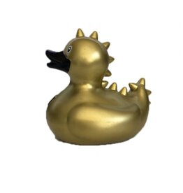 Gold Feather Rubber Duck