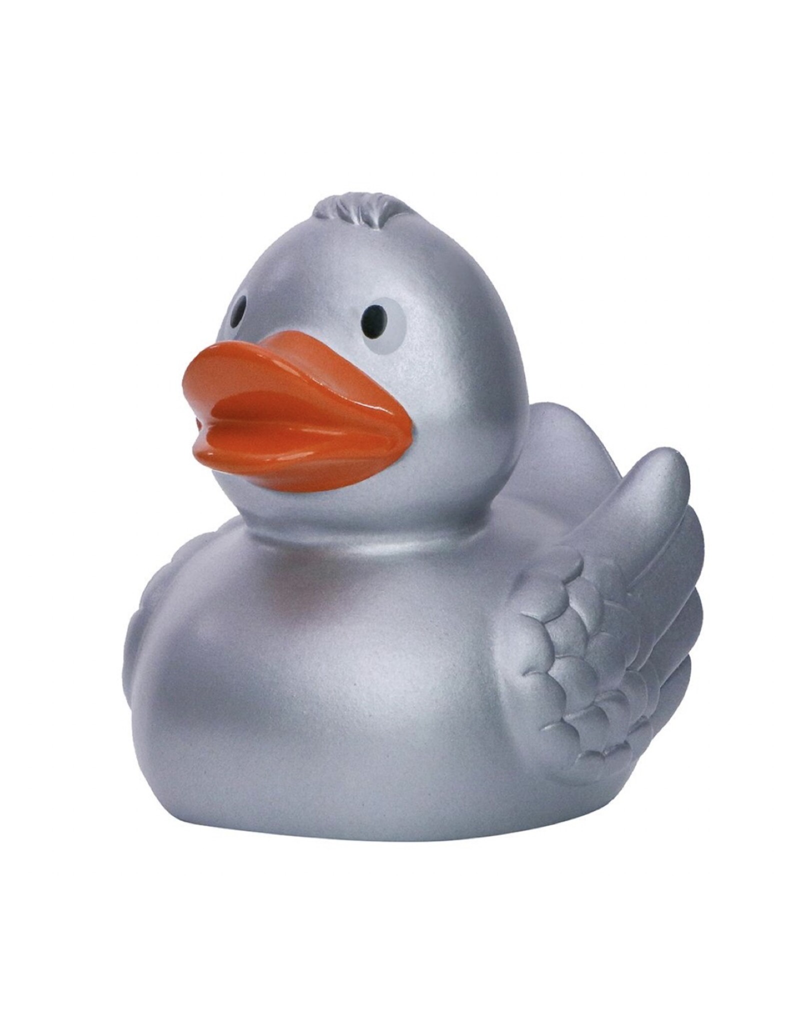 Classic Silver Rubber Duck with Wings