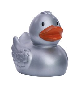 Classic Silver Rubber Duck with Wings