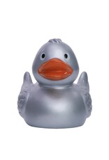 Classic Silver Rubber Duck with Wings