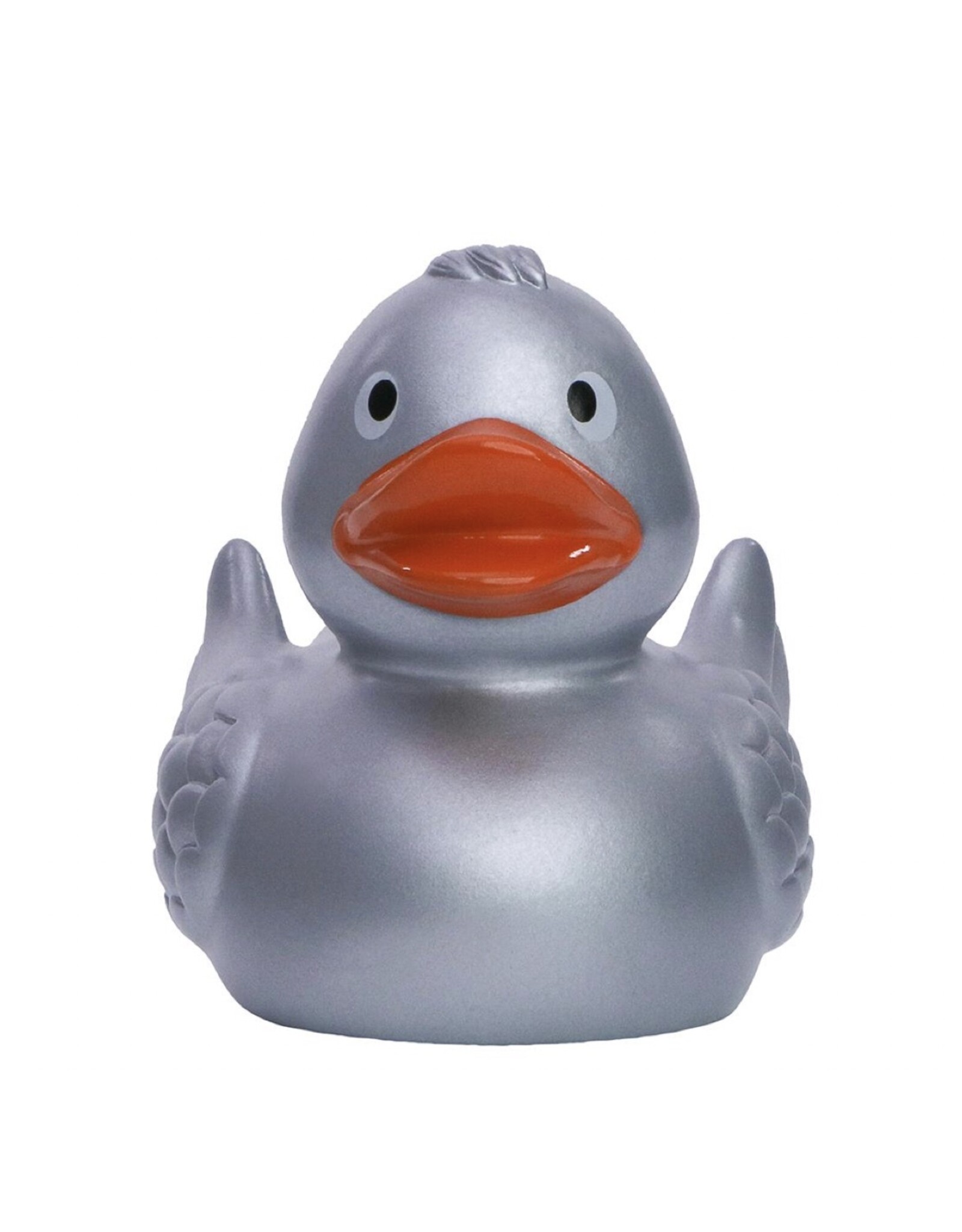 Classic Silver Rubber Duck with Wings