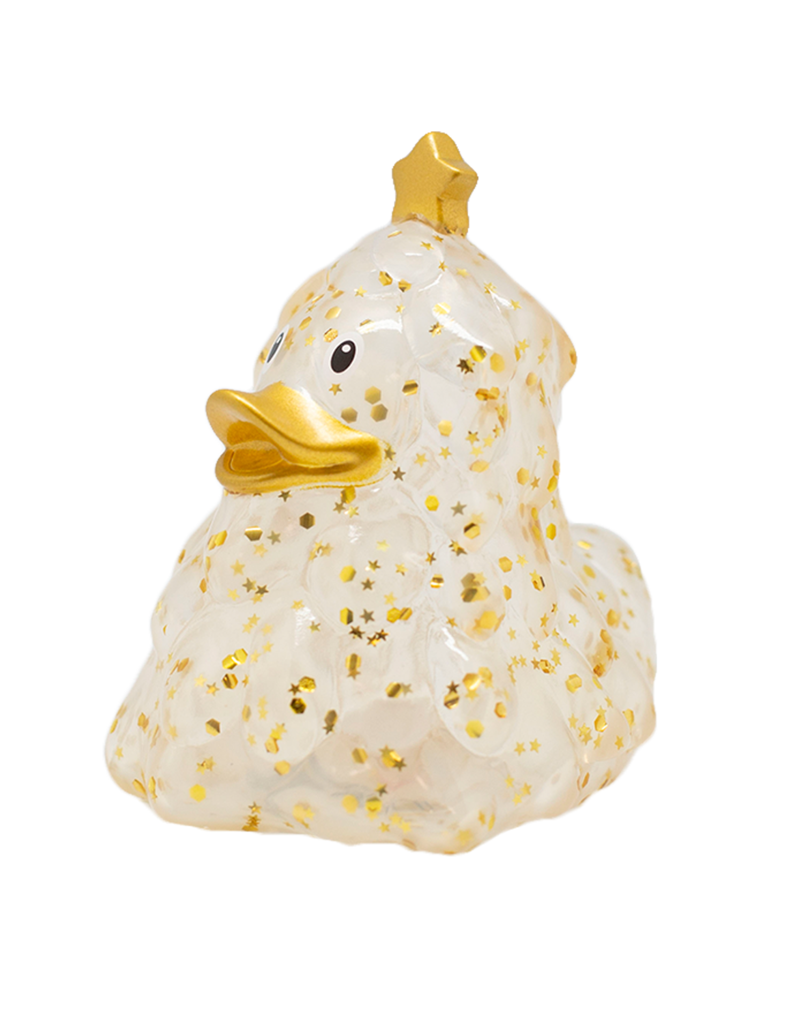 Lilalu Gold Glitter Christmas Tree Rubber Duck