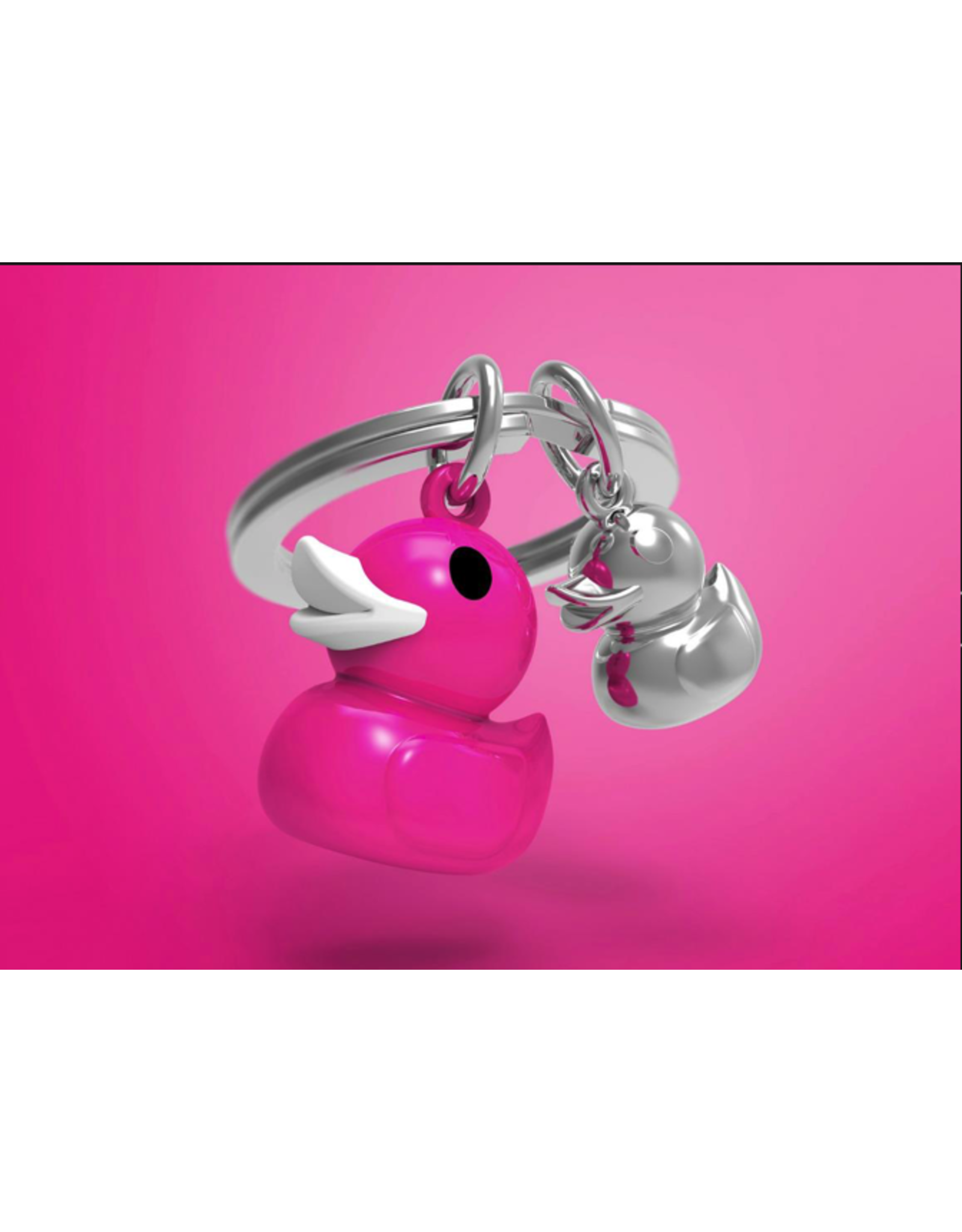 Metalmorphose Rubber Duck Key Ring - Pink