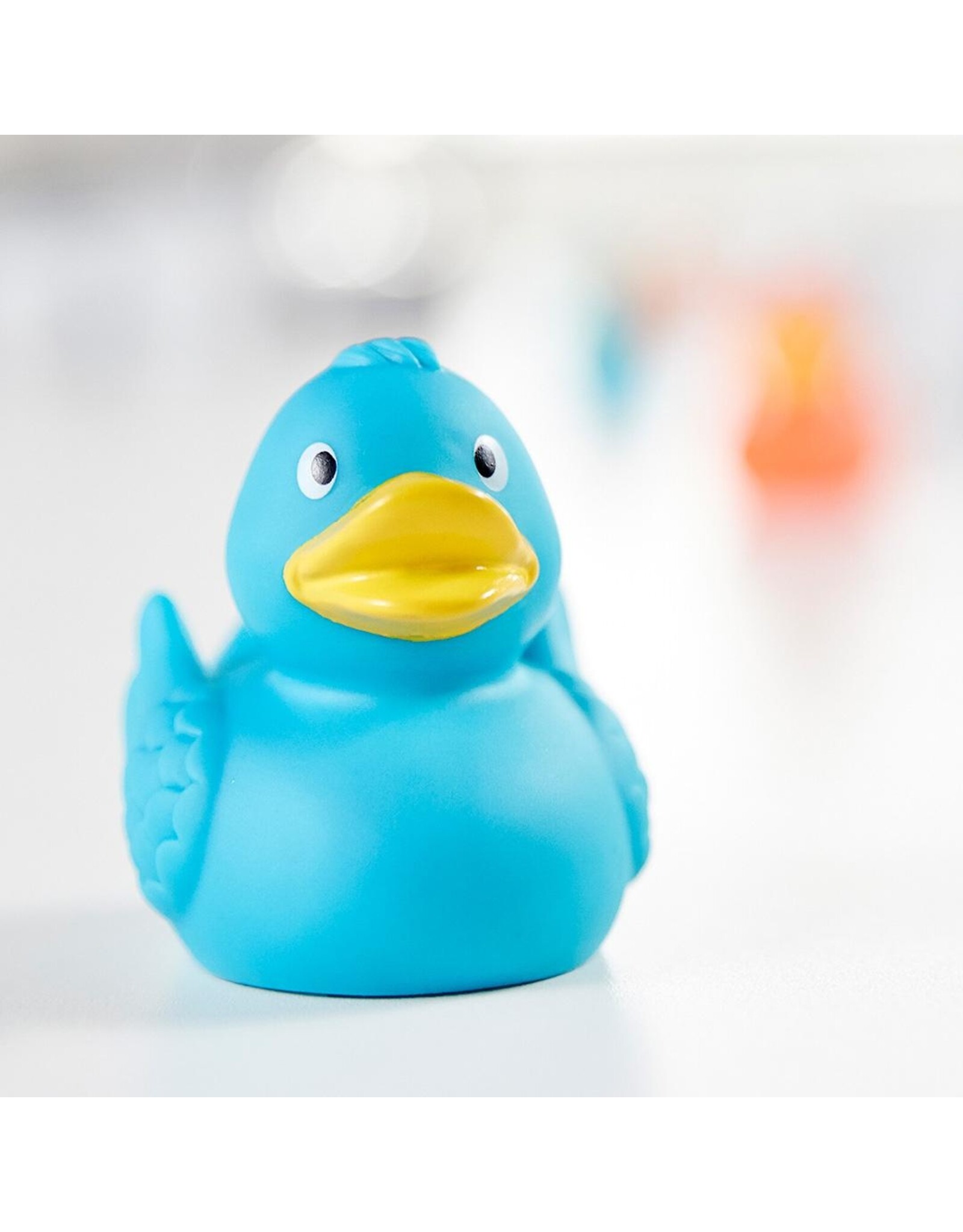 Turquoise Blue Rubber Duck with Wings