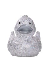 Classic Glitter Rubber Duck with Silver Beak