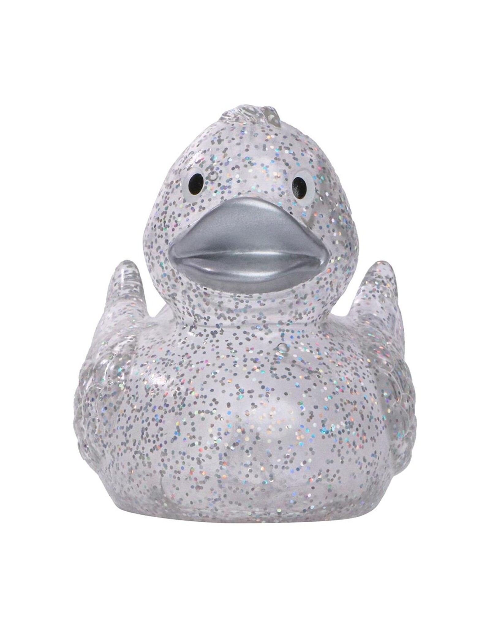 Classic Glitter Rubber Duck with Silver Beak