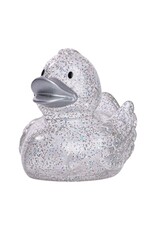 Classic Glitter Rubber Duck with Silver Beak