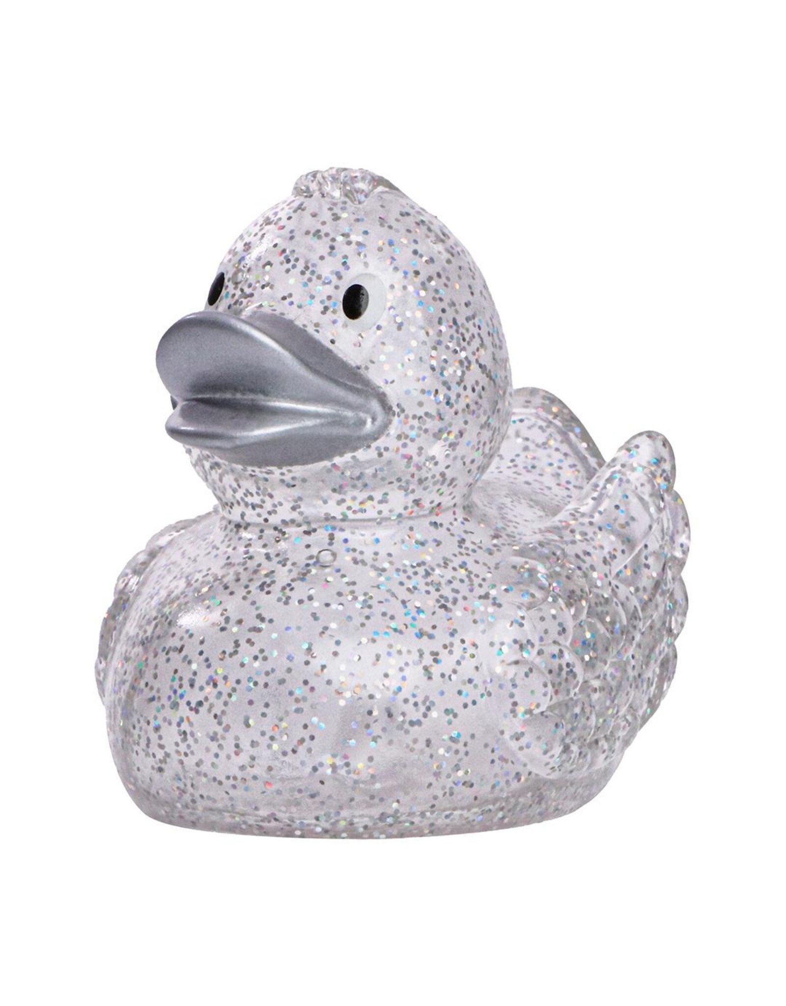Classic Glitter Rubber Duck with Silver Beak