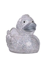 Classic Glitter Rubber Duck with Silver Beak